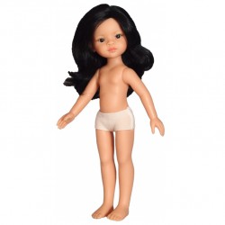 Кукла Лиу б/о, 32 см - волнистые волосы, без челки, глаза черные, Paola Reina 14789
