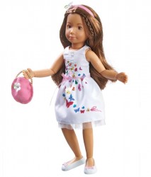 Кукла София в летнем праздничном платье, шарнирная, 23 см, Kruselings 126852
