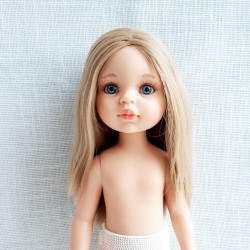 Кукла Карла б/о, 32 см - прямые волосы, без челки, глаза синие, пробор по центру, Paola Reina (166-14506) 14506