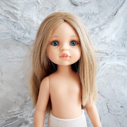 Кукла Карла б/о, 32 см - прямые волосы, без челки, глаза синие, пробор по центру, Paola Reina (171-14506) 14506