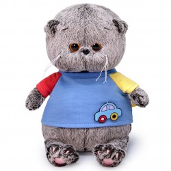 Мягкая игрушка *Басик Baby в футболке с машинкой*, 20 см, Budi Basa BB-064
