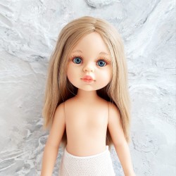 Кукла Карла б/о, 32 см - прямые волосы, без челки, глаза синие, пробор по центру, Paola Reina (182-14506) 14506